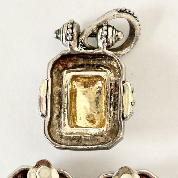 Vintage Clip On Earrings And Necklace Charm Silvertown - Picture 7 of 7